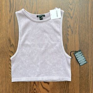FOREVER 21 lavender stretch crop tank